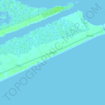 Mappa topografica Caplen, altitudine, rilievo