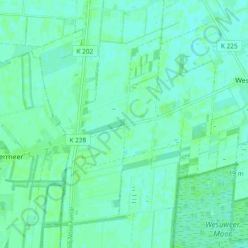 Mappa topografica Wesuwemoor, altitudine, rilievo