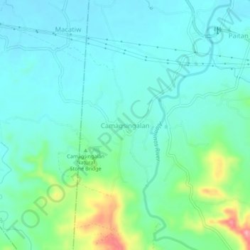 Mappa topografica Camagsingalan, altitudine, rilievo