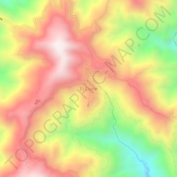 Mappa topografica El Cisne, altitudine, rilievo