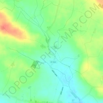 Mappa topografica MArton Abbey, altitudine, rilievo