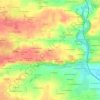 Mappa topografica Breillet, altitudine, rilievo