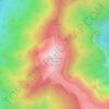 Mappa topografica Charleston Peak, altitudine, rilievo