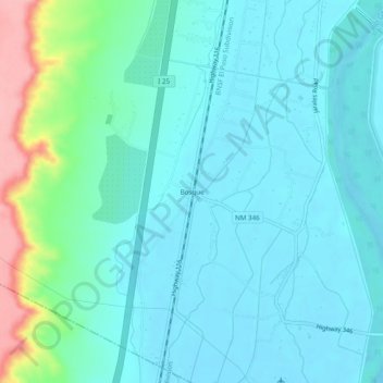 Mappa topografica Bosque, altitudine, rilievo