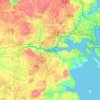 Mappa topografica Kolding, altitudine, rilievo