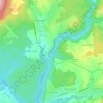 Mappa topografica Le Pont du Coney, altitudine, rilievo
