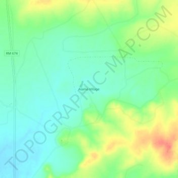 Mappa topografica Alamo Village, altitudine, rilievo