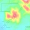 Mappa topografica Harvey Mountain, altitudine, rilievo