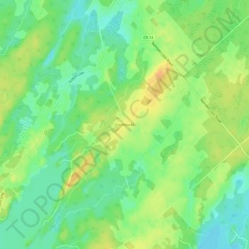 Mappa topografica Stanleyville, altitudine, rilievo