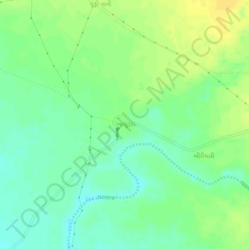 Mappa topografica Bhachunda, altitudine, rilievo