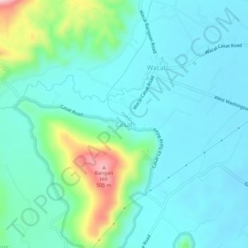 Mappa topografica Casat, altitudine, rilievo