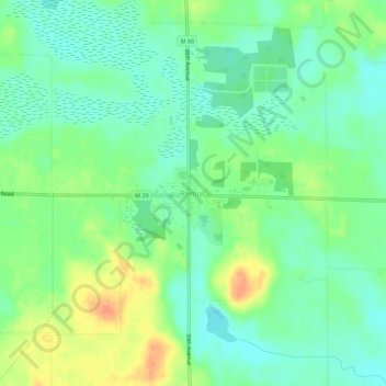 Mappa topografica Remus, altitudine, rilievo