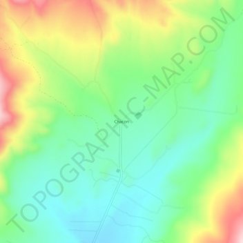 Mappa topografica Chacon, altitudine, rilievo