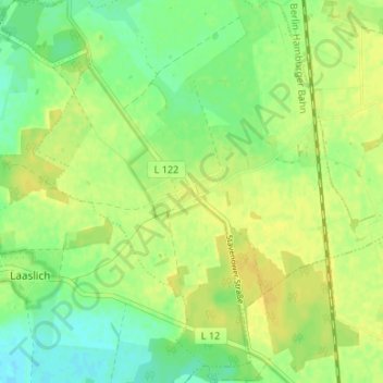 Mappa topografica Nebelin, altitudine, rilievo