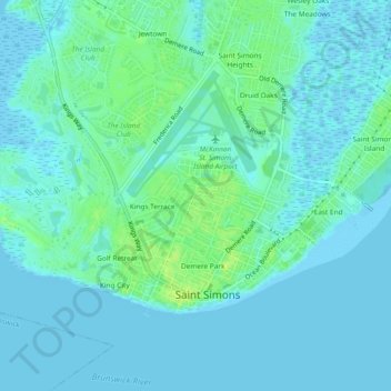 Mappa topografica Mallory Park, altitudine, rilievo