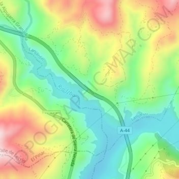 Mappa topografica Las Lomas, altitudine, rilievo