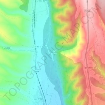 Mappa topografica Cabanillas, altitudine, rilievo
