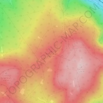 Mappa topografica Michelskopf, altitudine, rilievo