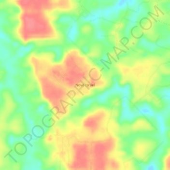 Mappa topografica Novo Israel, altitudine, rilievo