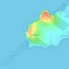 Mappa topografica Capo Mannu, altitudine, rilievo