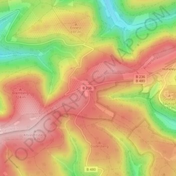 Mappa topografica Albrechtsplatz, altitudine, rilievo