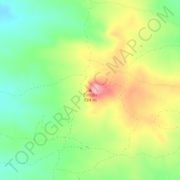 Mappa topografica Torcón, altitudine, rilievo