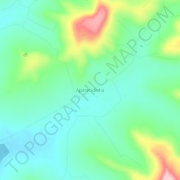 Mappa topografica Aparecidinha, altitudine, rilievo
