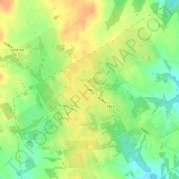 Mappa topografica Cuba, altitudine, rilievo