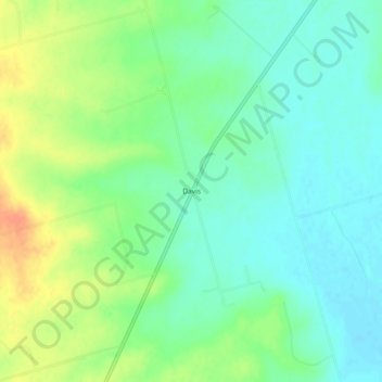 Mappa topografica Davis, altitudine, rilievo