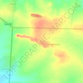 Mappa topografica Rajewadi, altitudine, rilievo