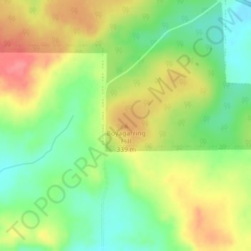Mappa topografica Boyagarring Hill, altitudine, rilievo