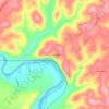Mappa topografica Hicksville, altitudine, rilievo