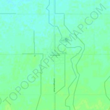 Mappa topografica Lockington, altitudine, rilievo