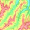 Mappa topografica Blanchefort, altitudine, rilievo