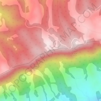 Mappa topografica Grotão, altitudine, rilievo