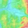 Mappa topografica Menestruel, altitudine, rilievo
