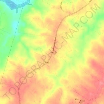 Mappa topografica Hawk, altitudine, rilievo