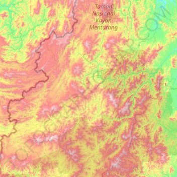 Mappa topografica Siak, altitudine, rilievo