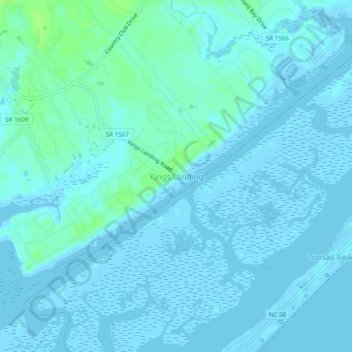 Mappa topografica Kings Landing, altitudine, rilievo
