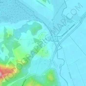 Mappa topografica Asentamientos, altitudine, rilievo