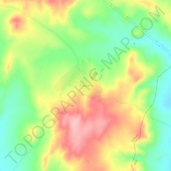 Mappa topografica Emirler, altitudine, rilievo