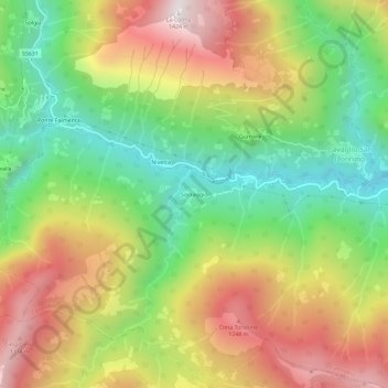Mappa topografica Socraggio, altitudine, rilievo
