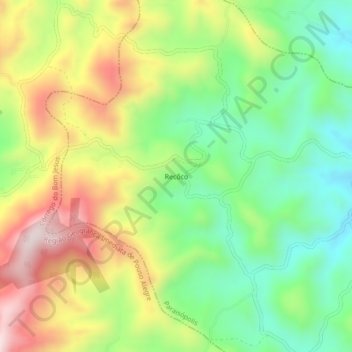 Mappa topografica Recôco, altitudine, rilievo