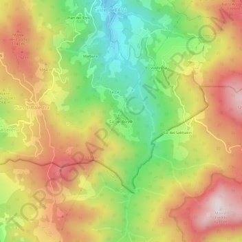 Mappa topografica Ca' de' Borelli, altitudine, rilievo