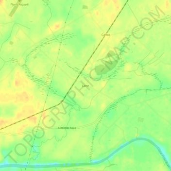 Mappa topografica Lane, altitudine, rilievo