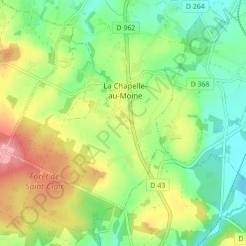 Mappa topografica La Taille, altitudine, rilievo