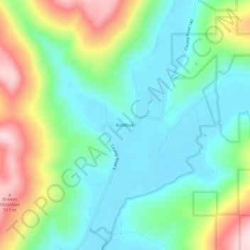 Mappa topografica Estillfork, altitudine, rilievo