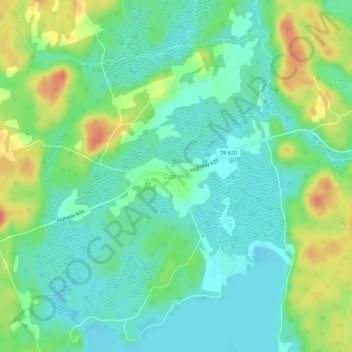 Mappa topografica Coe Hill, altitudine, rilievo