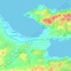 Mappa topografica Corinth, altitudine, rilievo