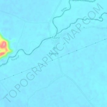 Mappa topografica Recreo, altitudine, rilievo